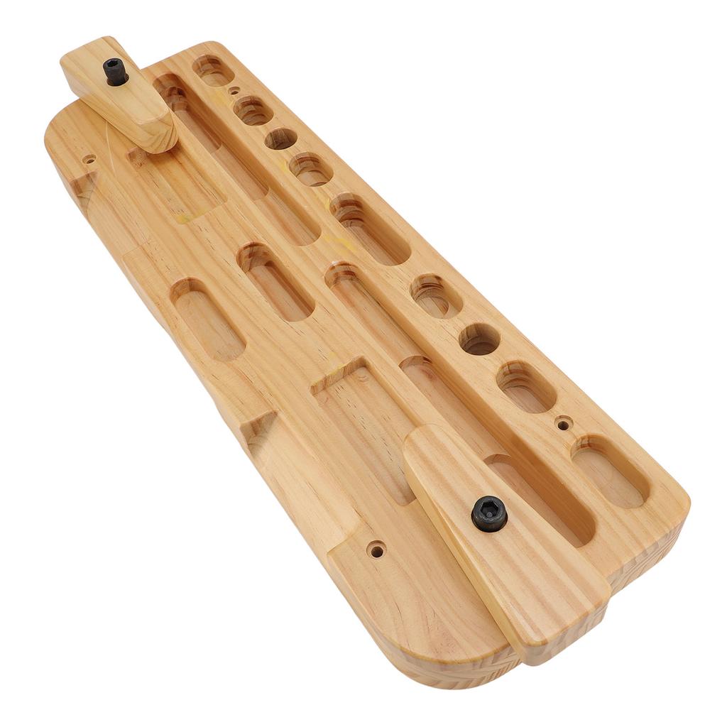 Training Hang Board Solid Wood Various Grip Hole Enhanced Strength Exercise Compact Climbing Finger Board for Home Gym