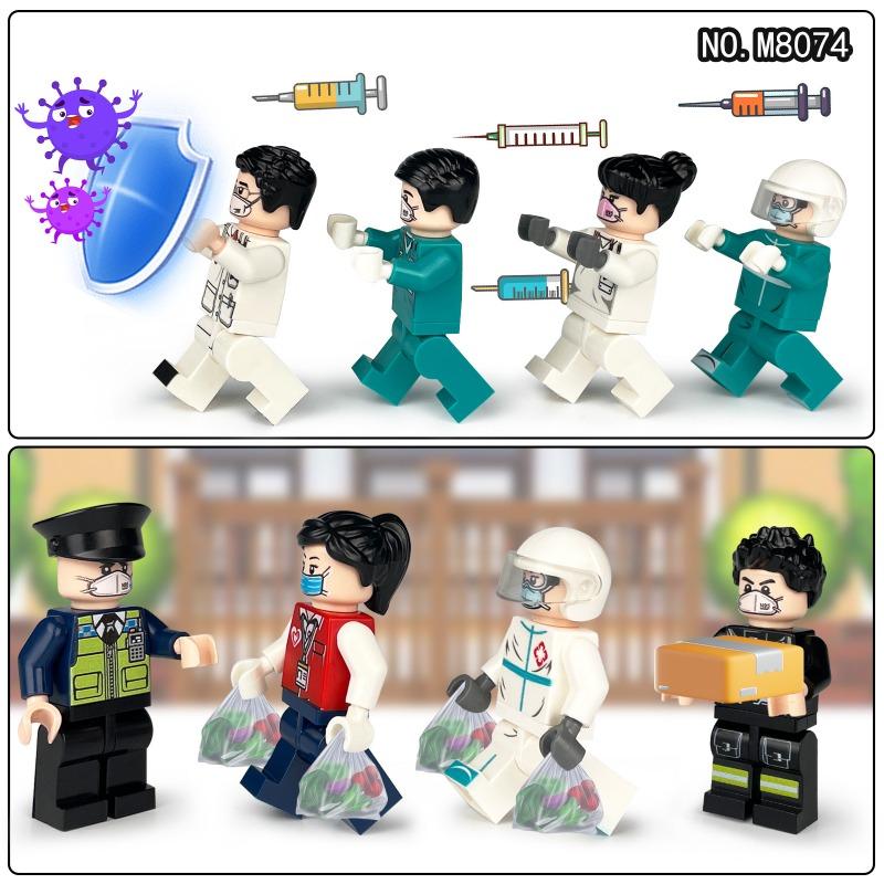 Doctor Dolls, Assembled Toys, Police Dolls, Children's Assembled Building Blocks, Medical Dolls, Children's Gifts.