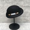 Blogger With Pink Wool Pearl Pot Hat Feminine Elegance Temperament Top Hat French Woolen Beret