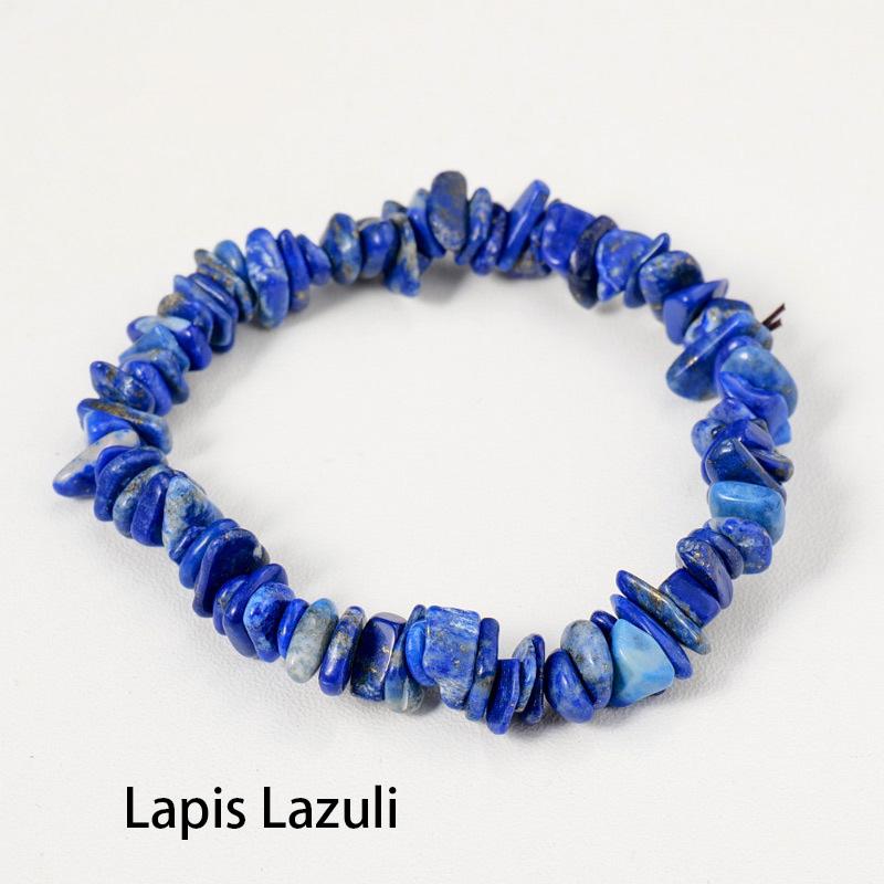 

Браслет из бисера из натурального камня, нерегулярный гравий, аметист, кристалл обсидиана, чакра, эластичные браслеты с веревочными звеньями для женщин, ювелирные изделия, подарок