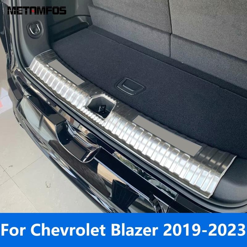 For Chevrolet Blazer Interior Rear Trunk Bumper Foot Plate Tail Door Sill Scuff Guard Plate Accessories