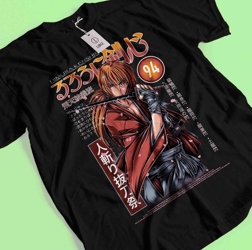 

Rurouni Kenshin Shirt Samurai Himura T-Shirt Makoto Shishio Aoshi Saito Hajime XL