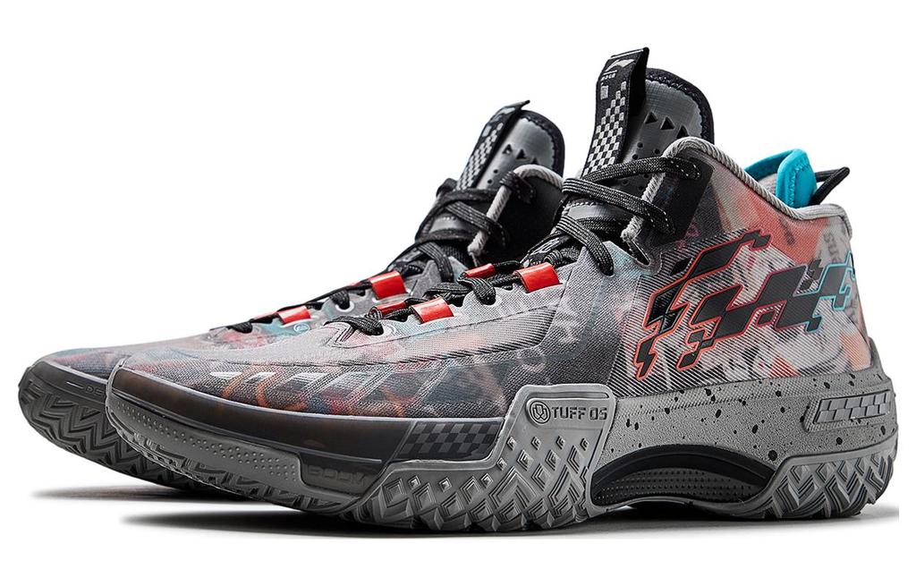 Li Ning Jie Ao Basketball Shoes Men's Mid Top Gray/Black ABFT035-3
