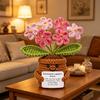 Cadouri Pozitive Croșetate Lalea Floare Sălbatică Mulțumire pentru Femei Mamă Prietene Păpușă Floare în Ghiveci Handmade cu Card Cadou de Suport Emoțional pentru Ziua Mamei