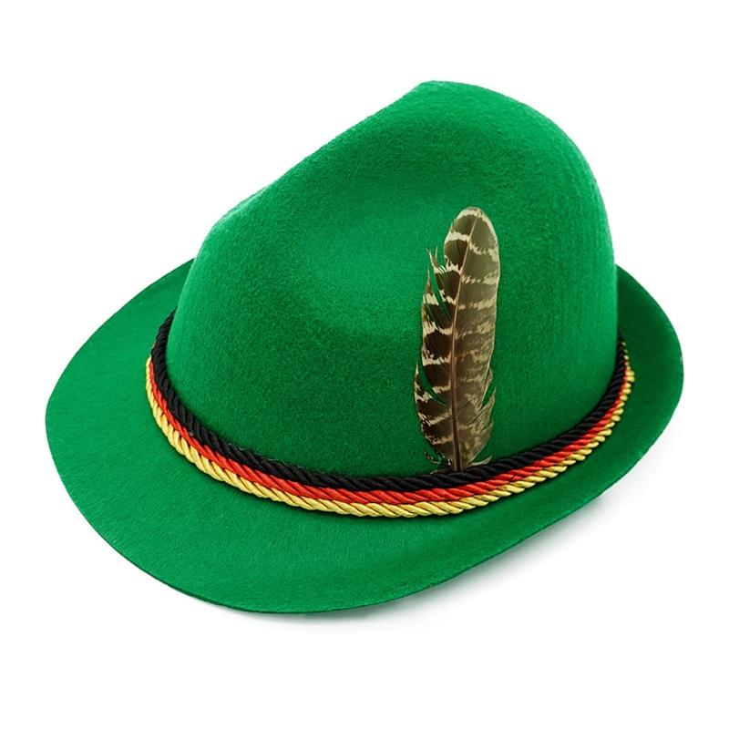 

Feather Oktoberfest Jazz Hat for Women Western Oktoberfest Hat Church Hat Model Show Wedding Party Photoshoot Supplies зелений
