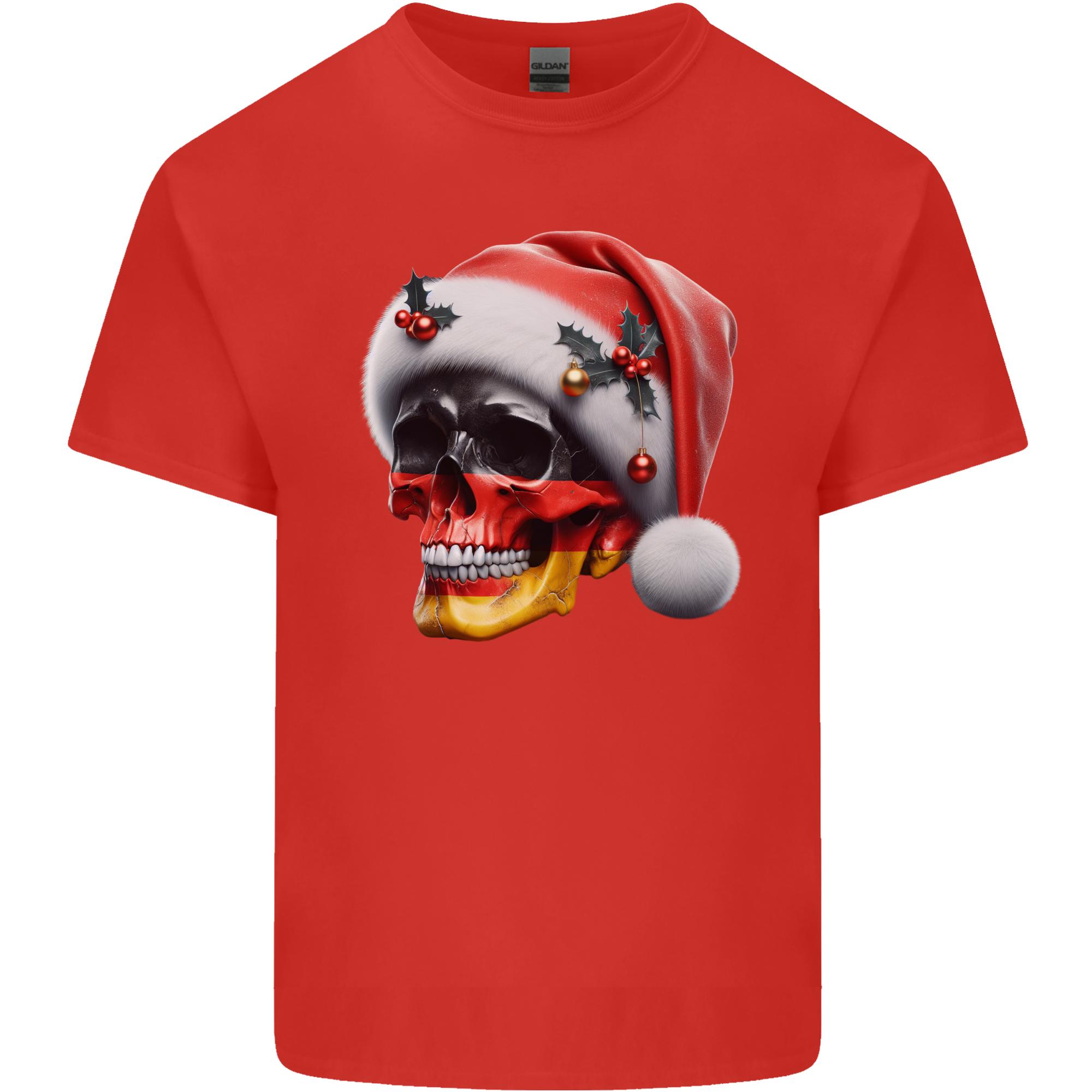 GerUnisex Christmas Skull Xmas GerUnisexy Flag Unisexs Light Cotton TShirt S