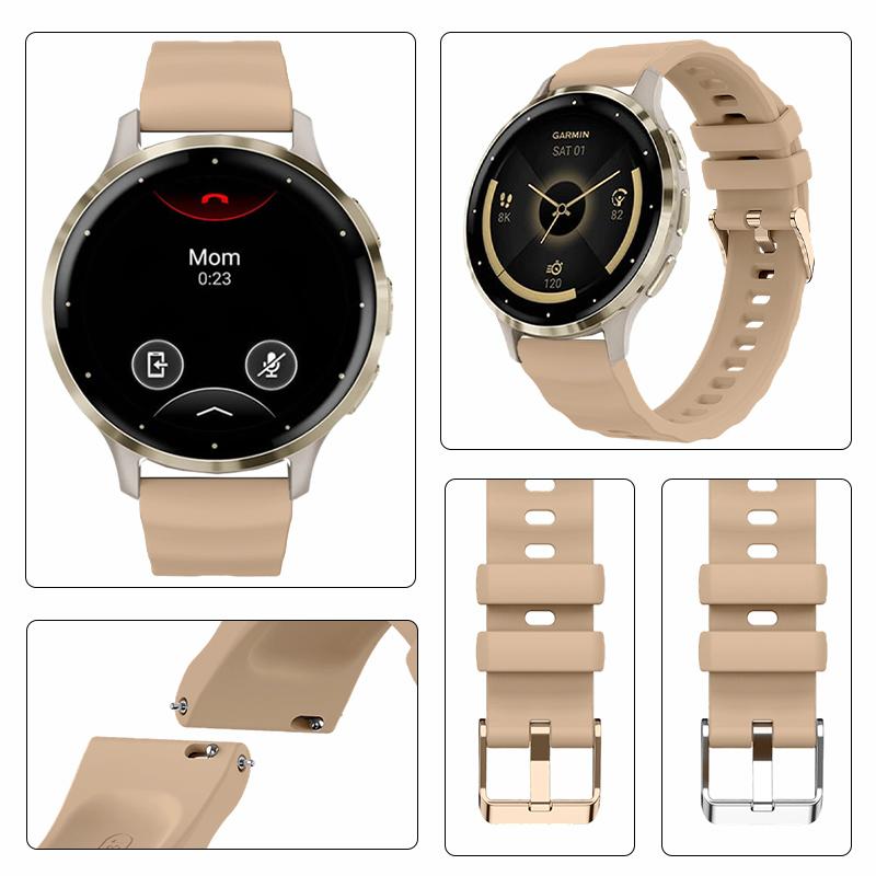 18 mm Silikonarmband för Garmin Venu 2S 3S Forerunner 255S 265S Sportarmband för Garmin Vivoactive 4S Active S Universellt Band