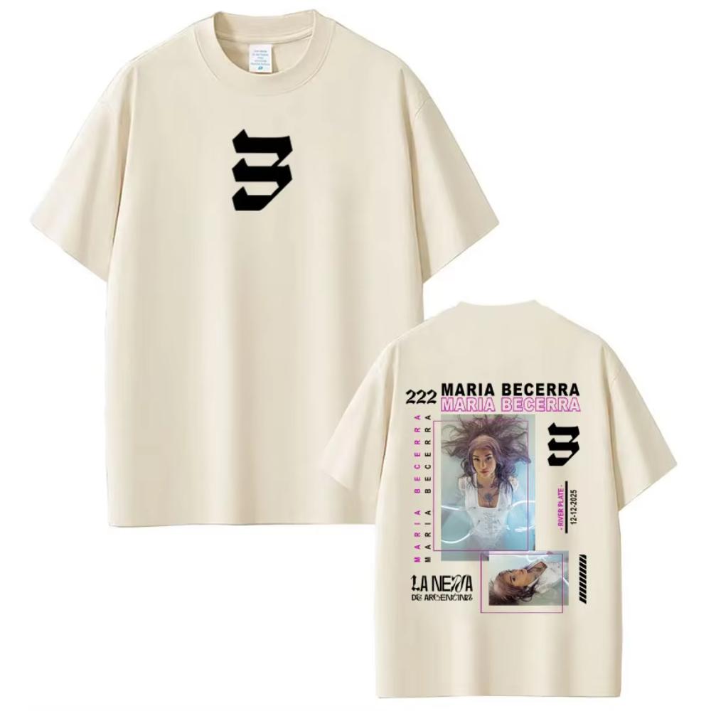 Singer Maria Becerra Quimera Album Print T-shirt Men Women Fashion Short-sleeved T-shirts Casual Cotton T-shirt