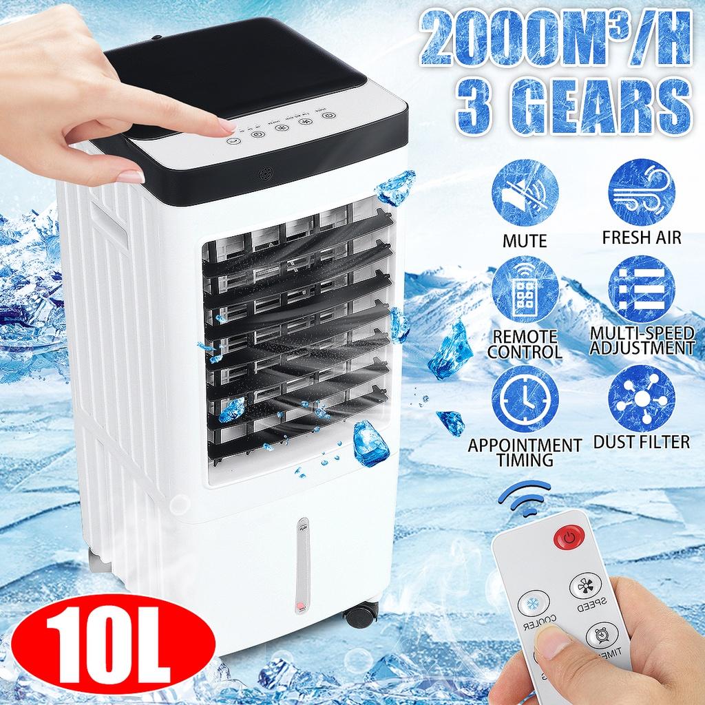 10L Mobile Cooling Fan Air Conditioning Fan Refrigeration Water Cooling Fan Water Tank Portable Air Conditioner Remote Control