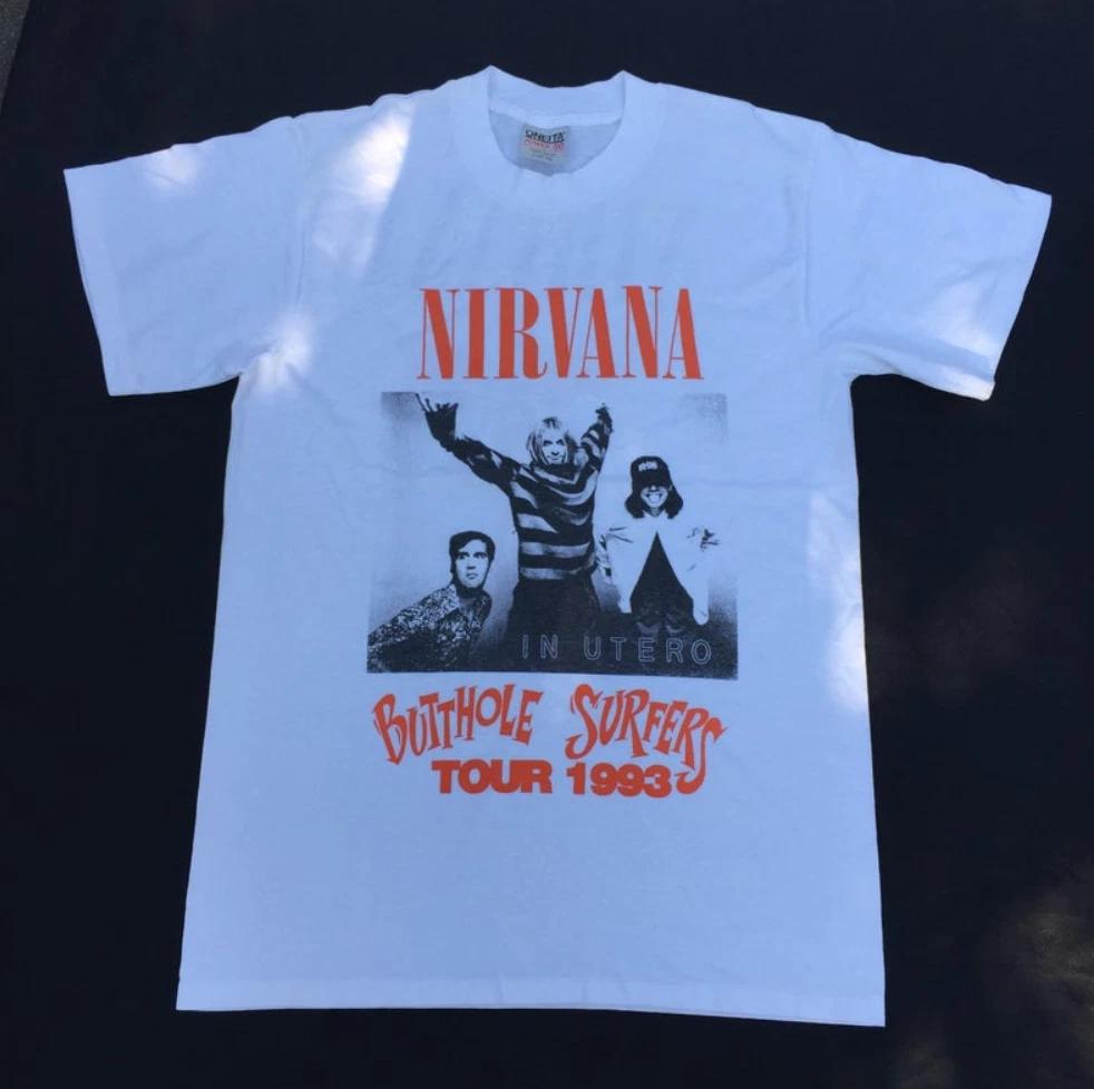 Редкая жемчужина Винтаж 1993 Nirvana In Utero Тур Футболка Хлопок Унисекс Для Фанатов 3XL