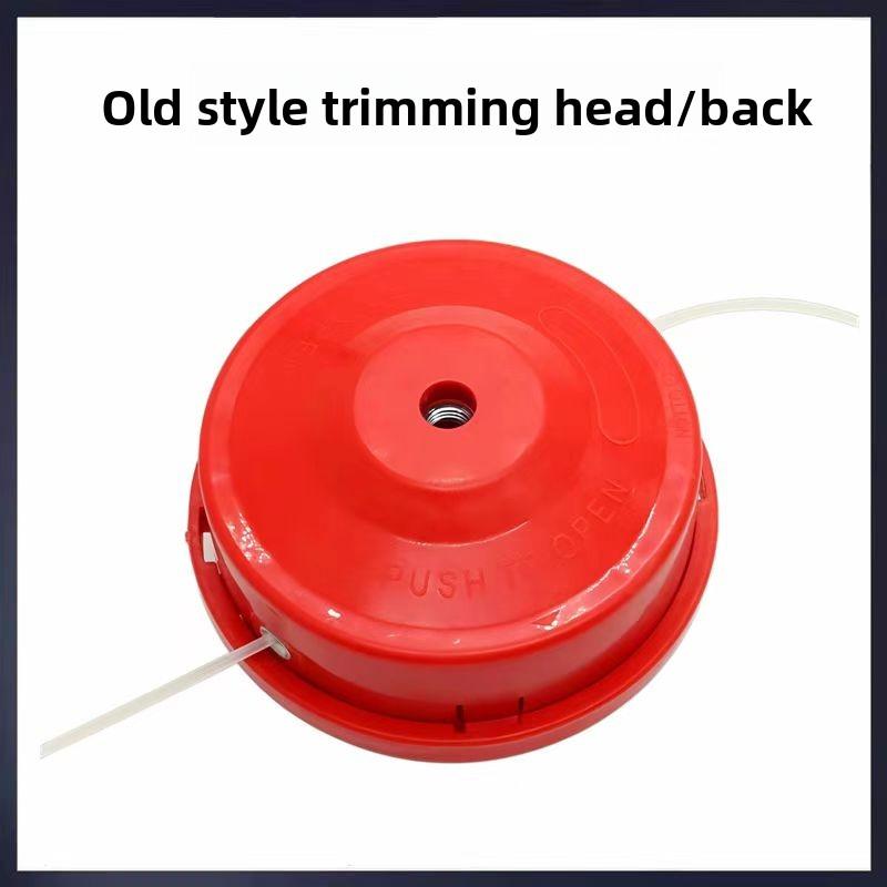 Cap de tuns universal pe benzină cu cucui, linie de alimentare, bobină de tăiat, roșu/negru din plastic, cap de tuns, piese de schimb pentru mașini de tuns iarba