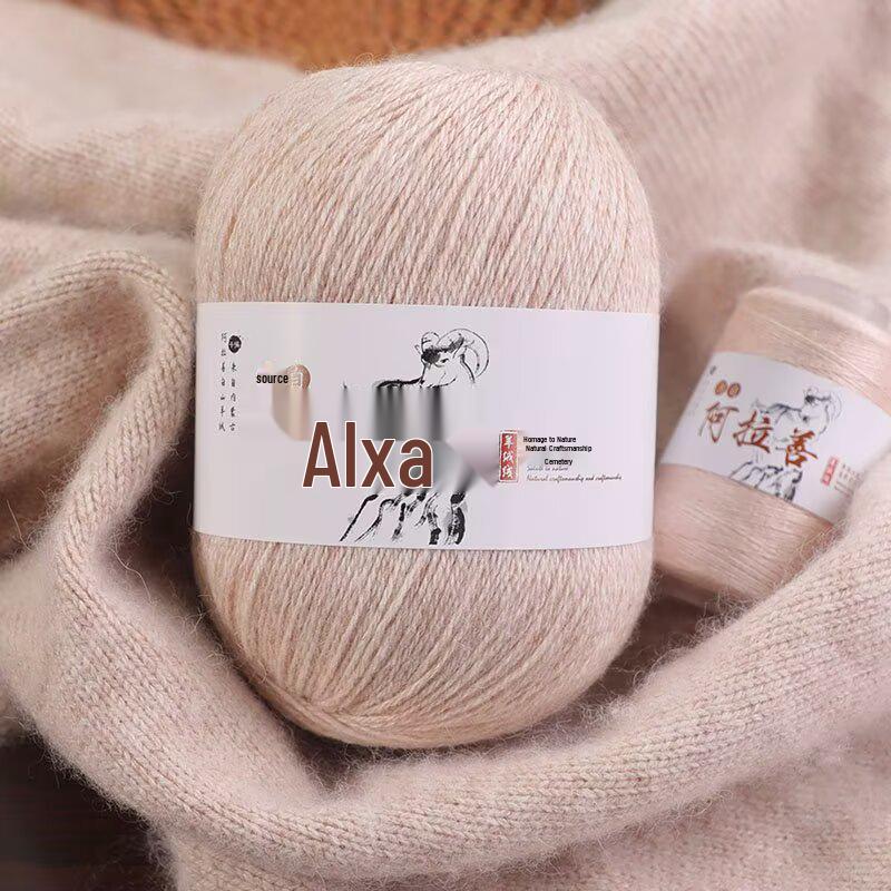 Hand-Knitted Medium-Thick Pure Cashmere Yarn Ball for DIY Projects - Perfect for Scarves and Gifts
