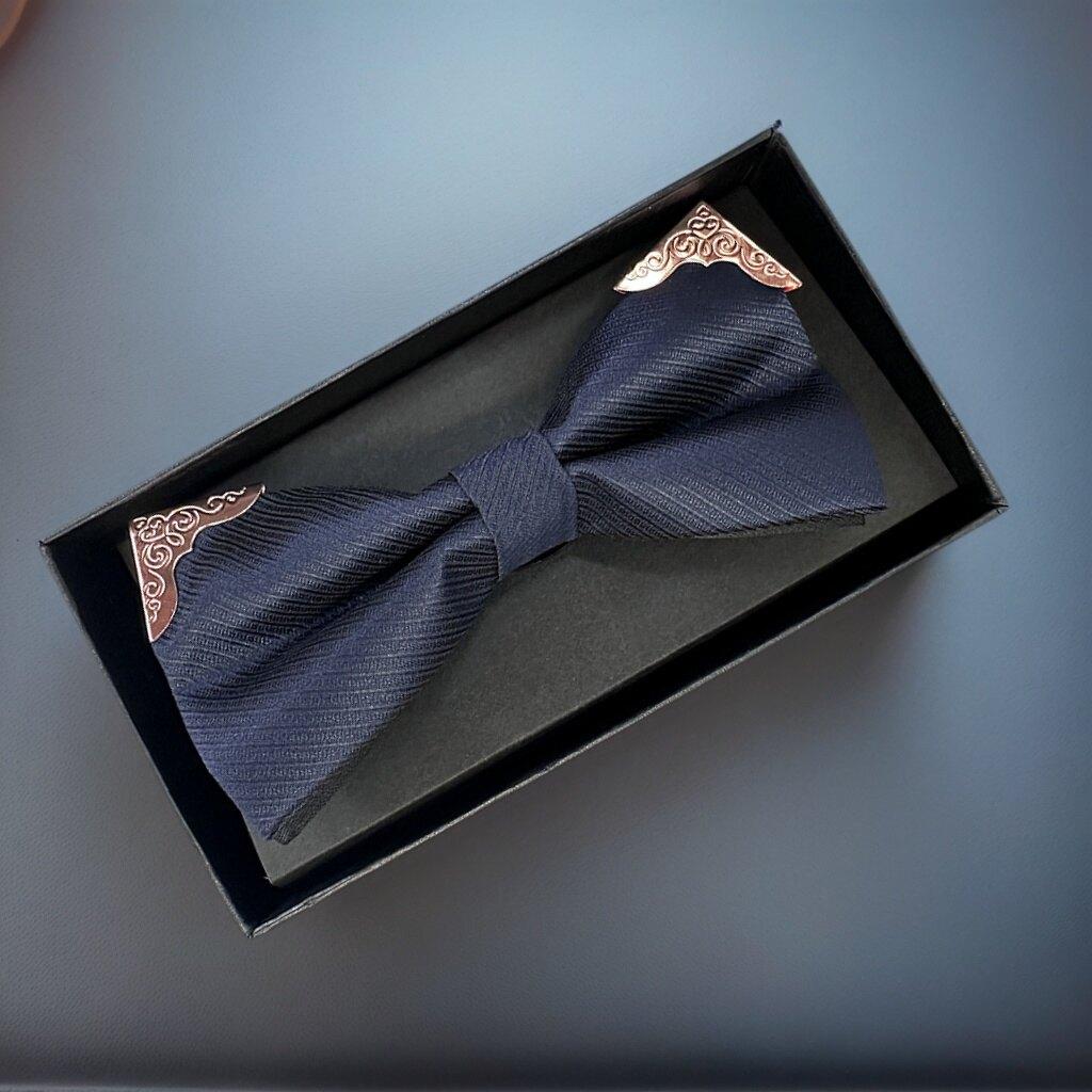Fashionable Metal Corner Bowtie Men's Suit Shirt Double-layer Wedding Tailcoat Butterfly Tie Men's Accessories with Gift Box
