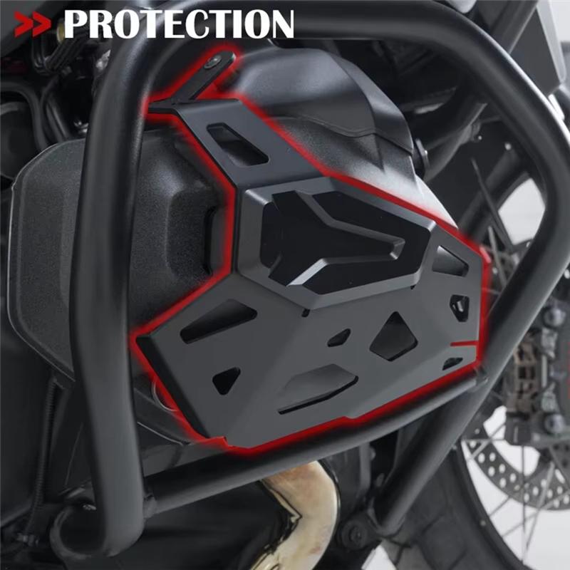 A51K-Motorcycle Cylinder Head Guards Protector Cover For BMW R1300GS Adventure  2024 Engine Protection чёрный