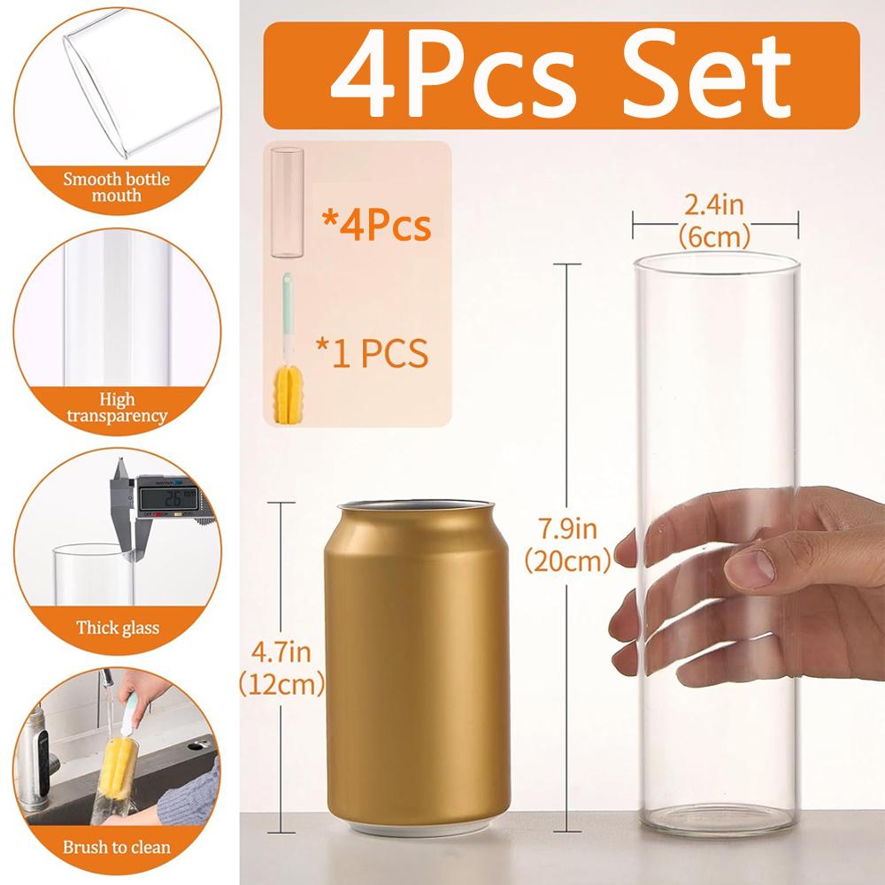 

Glass Cylinder Vases for Centerpieces 20cm Tall Clear Flower Vases Glass Small Vases Floating Candle Holder for Party Wedding