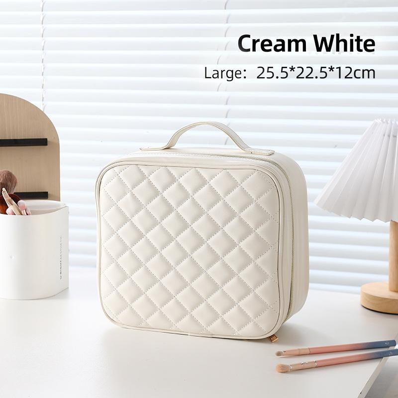 Женская роскошная дорожная косметичка с зеркалом и подсветкой