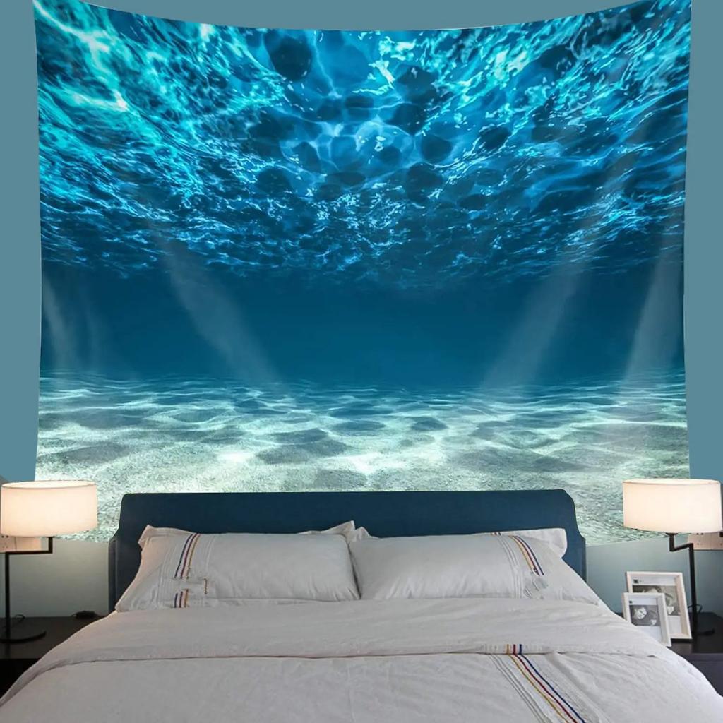 Underwater Underwater Wave Pattern Tapestry Bedroom Living Room Tapestry Home Wall Decoration Tapestry