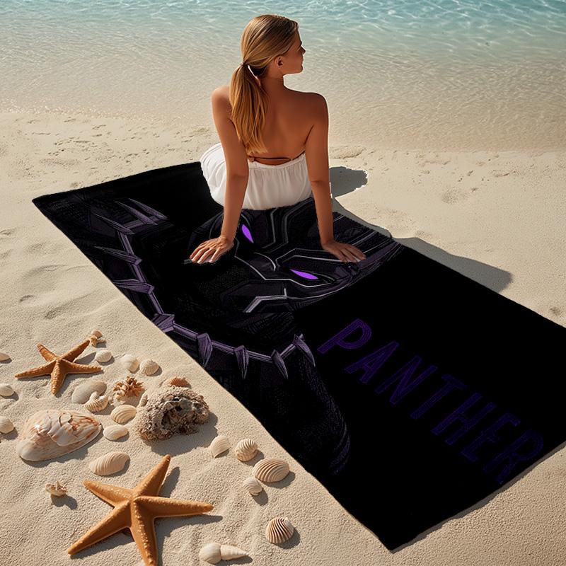 Black panther Beach Towel Microfiber Beach Towel Super Soft & Absorbent for Bath, Beach, Travel  Bath Time Accessory, Fan gifts