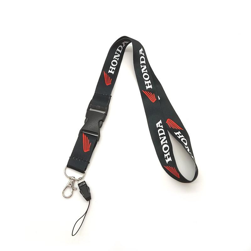 MFX5 Motorcycle Lanyard For Honda CB400 CB650 FCBF CBR25ORR CRF SH3O0 NC75O Nylon Neck halter Work Card Hanging Rope Key Keychain