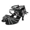 Sapatos de Dança Latina Femininos Strass Salão Salsa Bachata Casamento Performance Sapatos de Dança