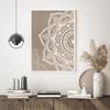 Toile imprimée d'art mural Boho, peinture Mandala Floral Beige, couleurs neutres, affiche photo Zen Yoga, décoration intérieure de salon