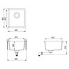 VidaXL Kitchen Sink In Granite Single Bowl Grey Decoration Kitchen Home 142961