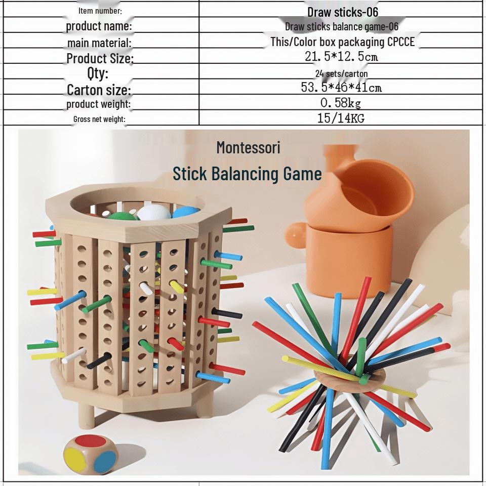 Cross-Border Montessori Wooden Dice Game for Kids – Educational, Colorful Math and Parent-Child Interaction Toy