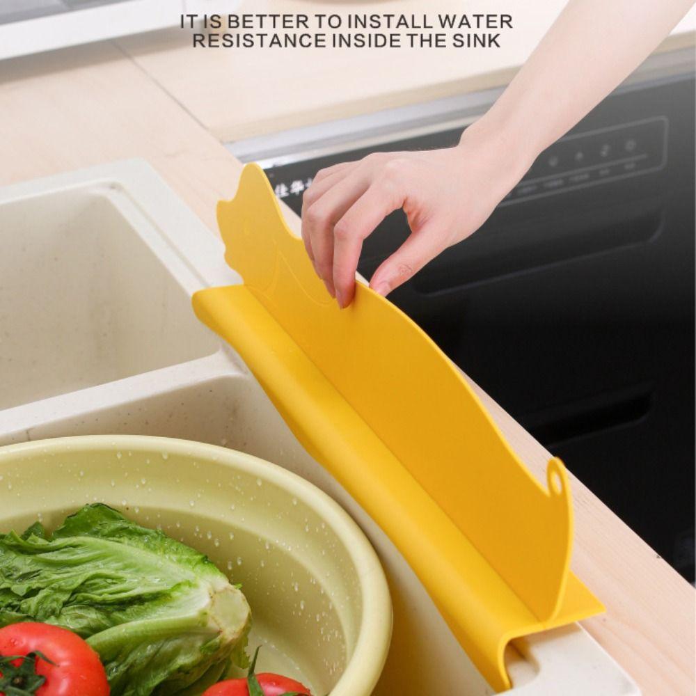 Cute Dog Shape Sink Splash Guard Silicone Basin Sink Board New Splash Water Baffle