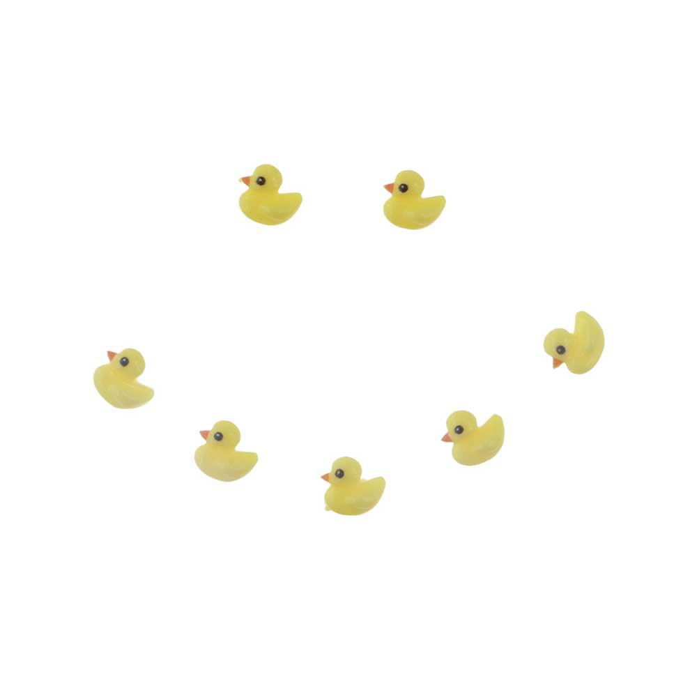 100pcs Cabochons Yellow Duck Resin Ornament Cartoon Duck Resin Figurines  Nail Enhancement