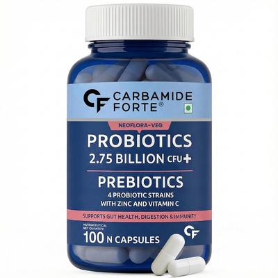 Carbamide Forte Probiotika Nahrungsergänzungsmittel 2,75 Milliarden KBE Für Frauen & Männer 100 Veg-Kapseln 1 Packung