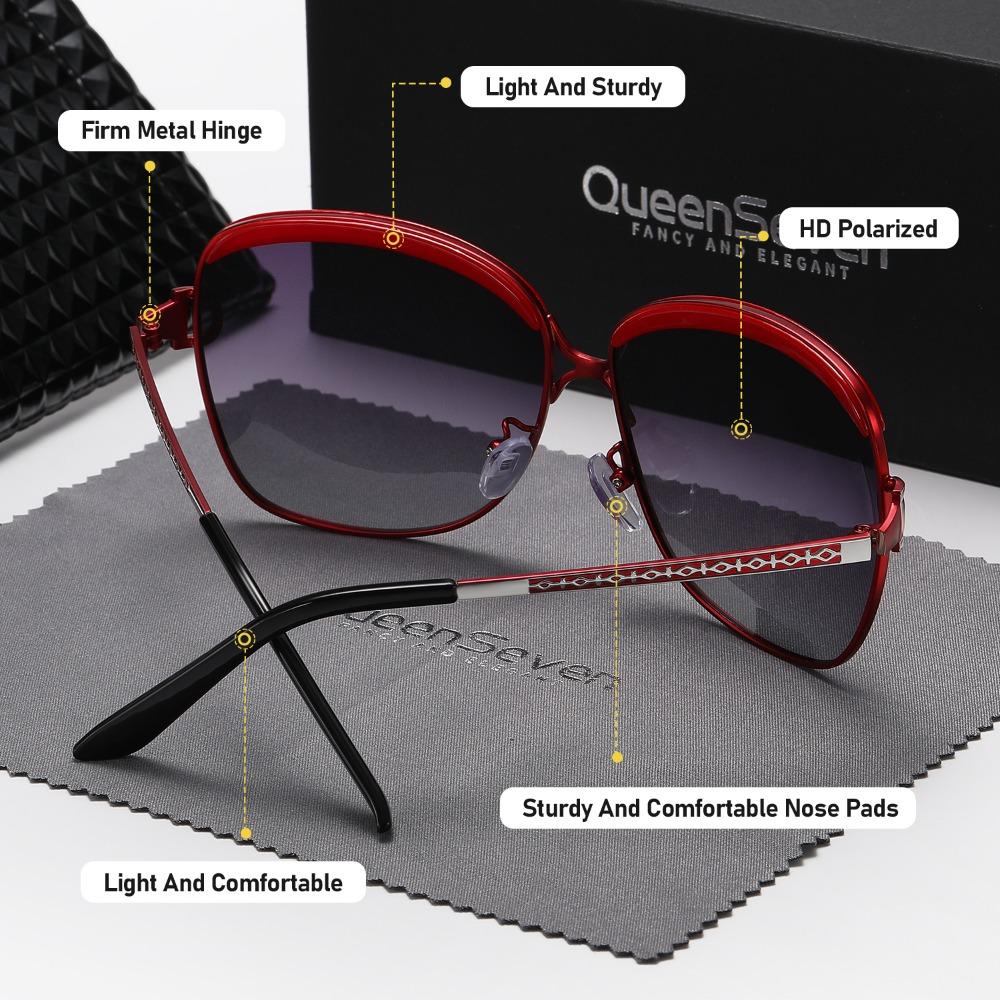 QueenSeven Unisex Metall Solskjerming Fiske Utendørs Kjøre Solbriller, UV400