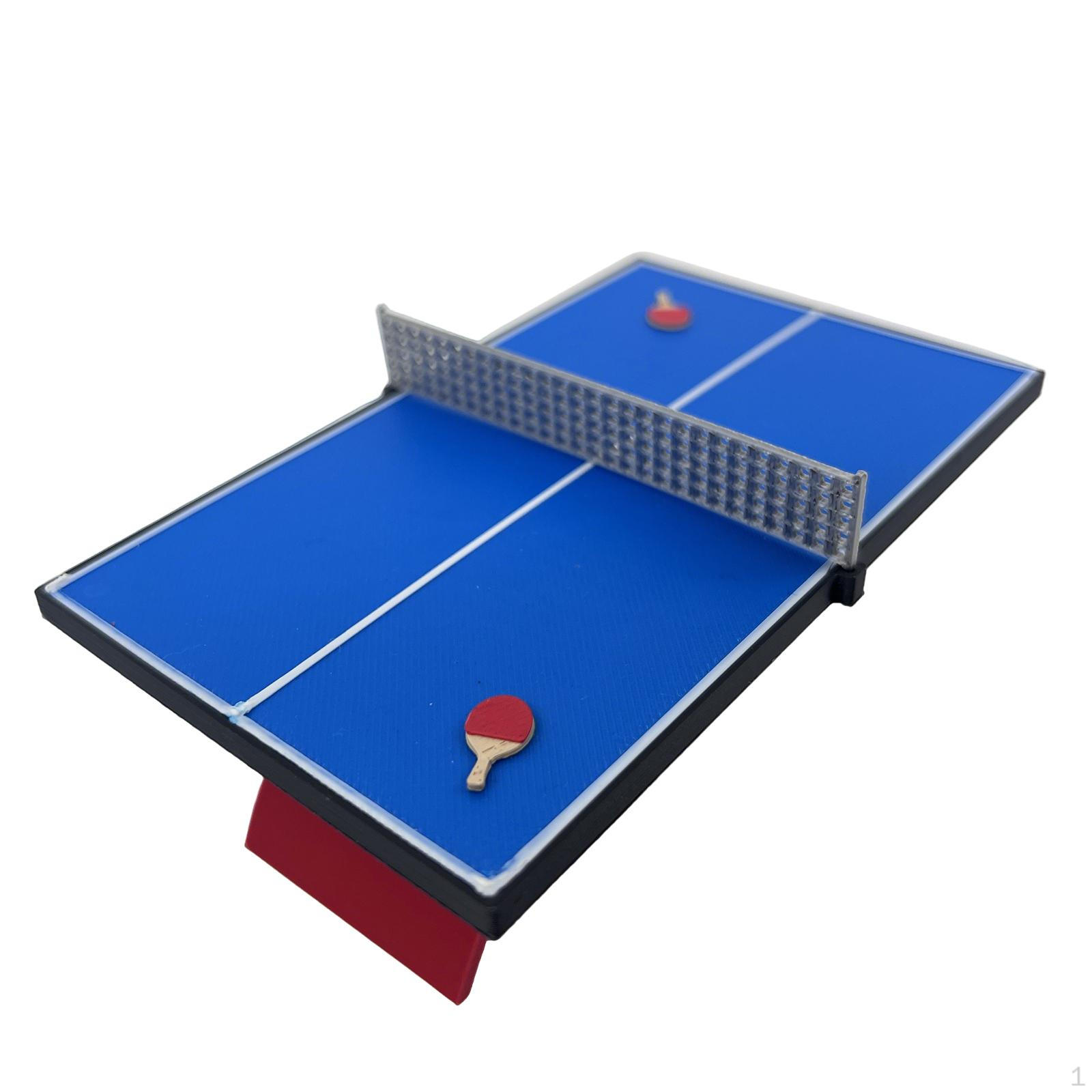 

1/12 Miniature Table Tennis Model, DIY Projects Diorama Layout Decoration Handmade Desktop