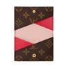 Louis Vuitton Schlankes Zweifarbiges Design Glänzender Druckknopf Beschichtetes Canvas Kartenhalter Unisex Kartenhalter Braun M26901