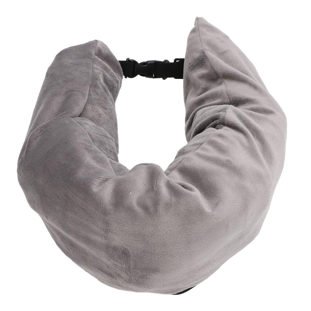 Travel Neck Pillow Stuffable with Adjustable Strap U Shape Soft Packable Fillable Travel Pillow Storage Bag Grey