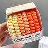 6Pcs/Set Fashion Matt Solid Telephone Wire Elastic Hair Band Frosted Spiral Cord Rubber Band Hair Tie Stretch Head Band Gum