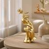 Hand Holding Rose Sculpture Artistic for Entryway Decor