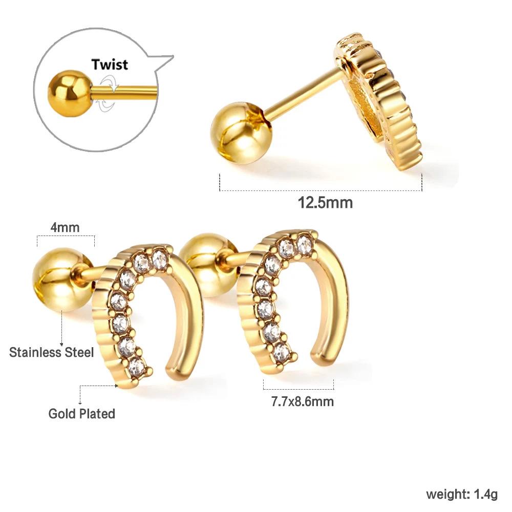 2026 European and American Love Stud Earrings, Fashionable Niche High-end Simple and Versatile Earrings