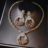 Bridal Jewelry Set Necklace Earrings Diamond Zircon Dress Light Luxury Heavy Industry