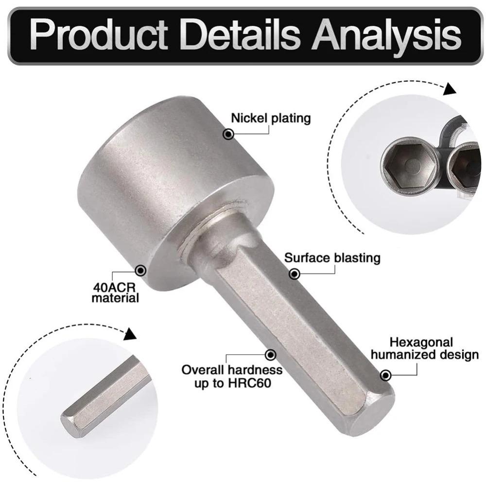 9/14pcs 5mm-13mm Hex SocketS Sleeve Nozzles Nut Driver Set Screwdriver Set Bits Sets Tools Power Nuts Driver Socket