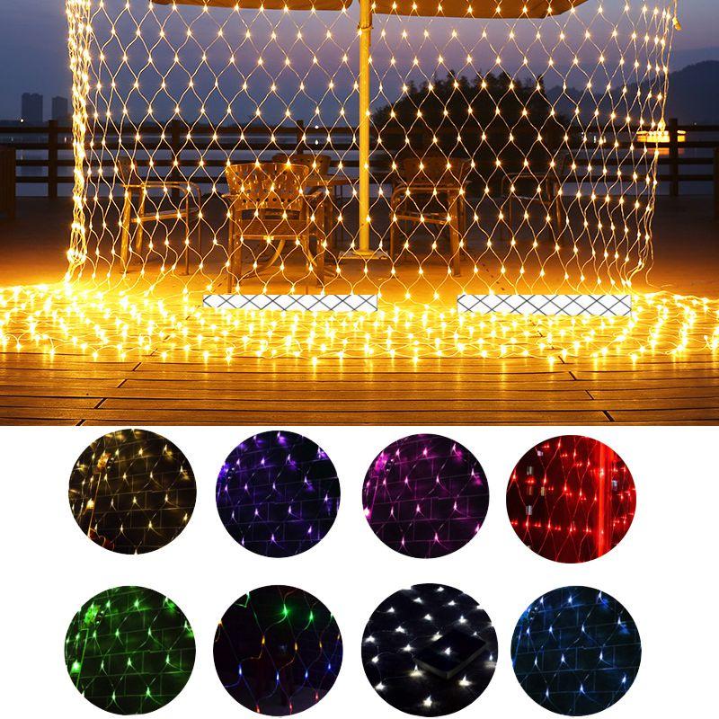 Mesh Christmas Net Fairy String Lights Xmas Party Outdoor 3m2m 200led Us Eu