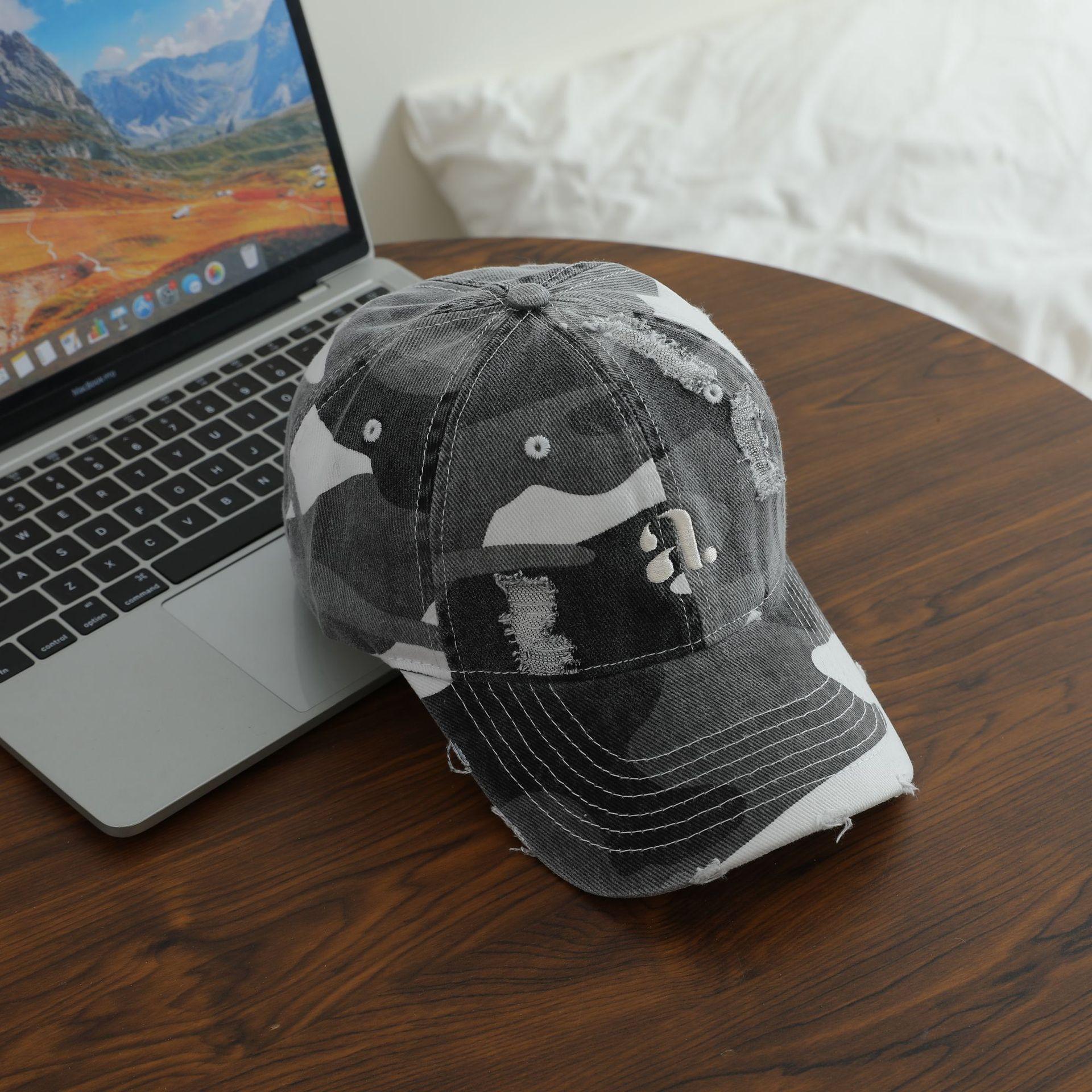 

Зовнішня бейсболка з великим обхватом голови, випрата стара бейсболка, жіноча весна та літо, сонцезахисний кожух, універсальна кепка, що показує обличчя, маленький чоловічий приплив M（56-58cm）