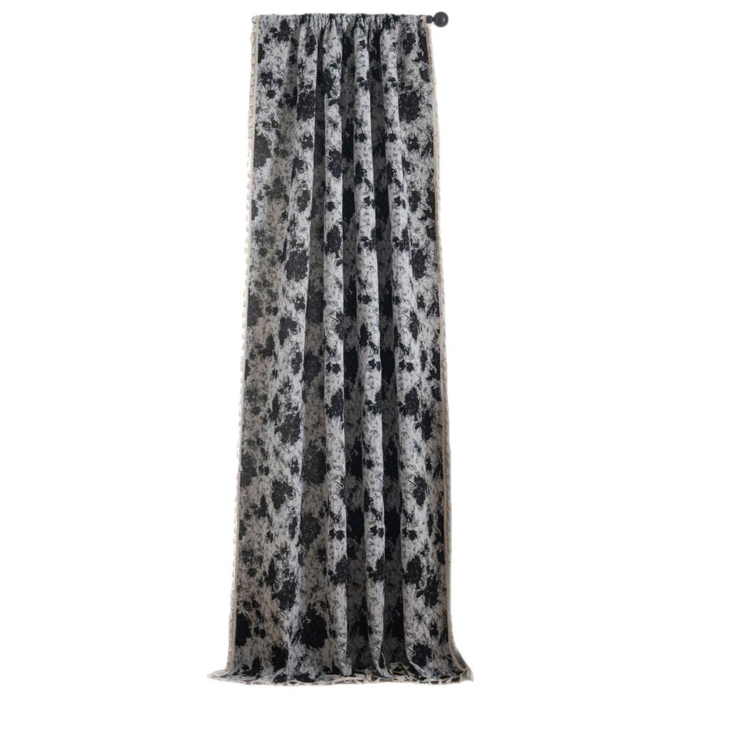 Curtains flower jacquard fringed curtains finished kitchen curtain bay window semi-blackout direct supply