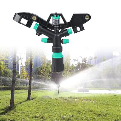 4 Nozzle Rotating Sprinkler Head Fit for Large Garden Farm Irrigation Durability Plastic Water Sprayed With 10M Coverage