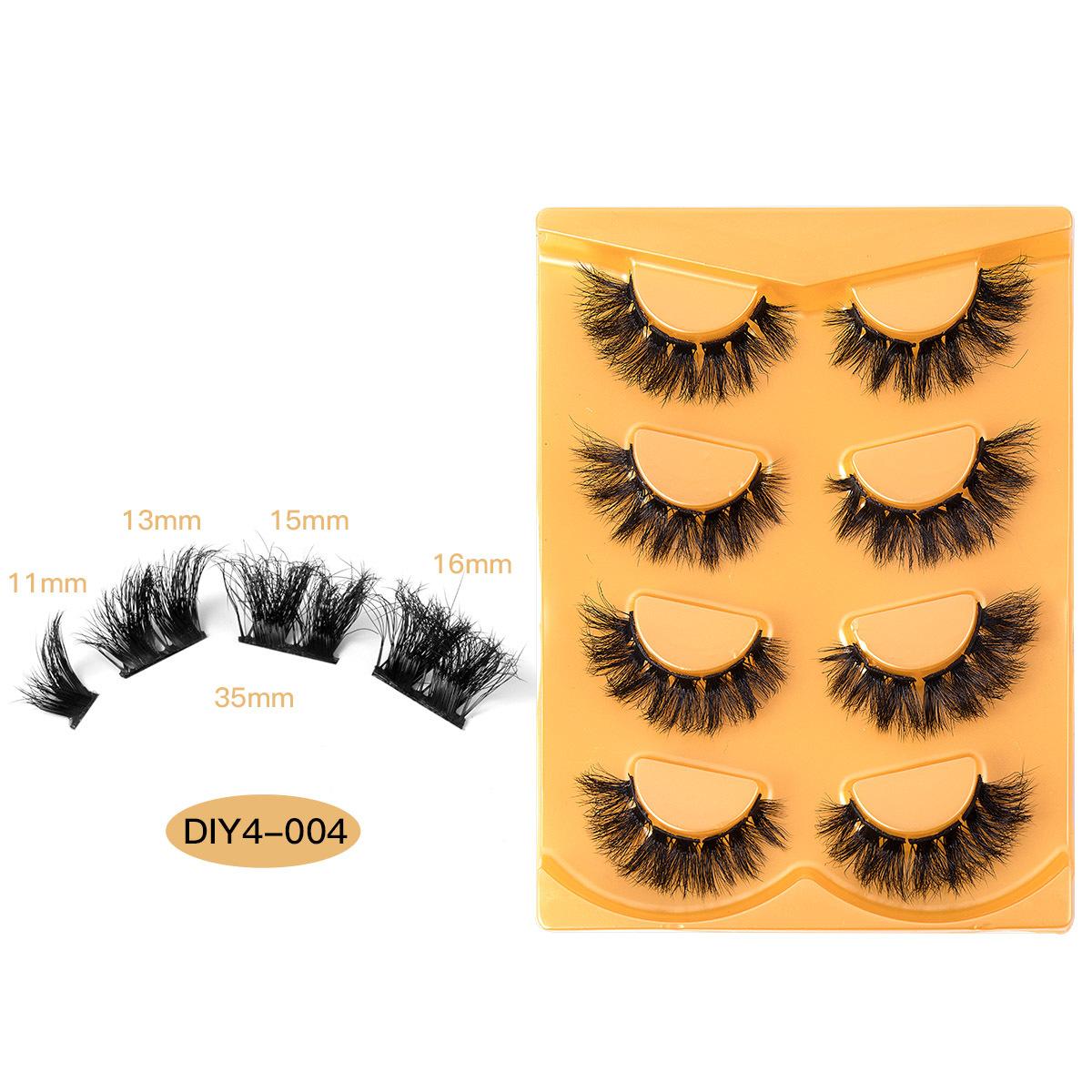 

Diy Segmented False Eyelashes, Thick Multi-Layer Curled Eyelashes, Exaggerated Stage Makeup