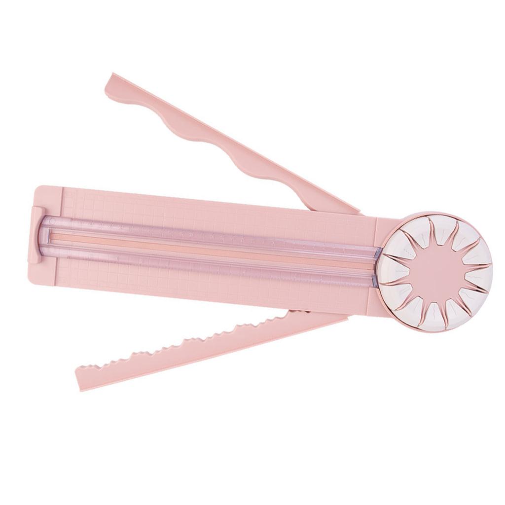 12 in 1 Paper Cutter Rotating Disc Straight Wavy Line Versatile Paper Trimmer for Photo Scrapbook Po
