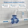 PVC Movable Transparent Anti Reflux Valve Anti Backwash Blockage Proof for Home Renovation Plumbing Works