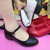 Single Shoes Women's Medium Heel Thick Heel 2025 Spring New Middle-aged and Elderly Mother Shoes Soft Sole Work Shoes Square Dance Women's Shoes