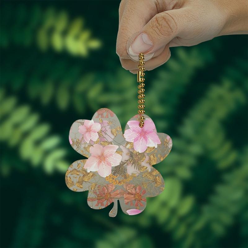 Combination Four-leaf Clover Earrings Mold Epoxy Resin Casting Mold Hanging Tag Pendant Mold Suitable for Diy Crafts