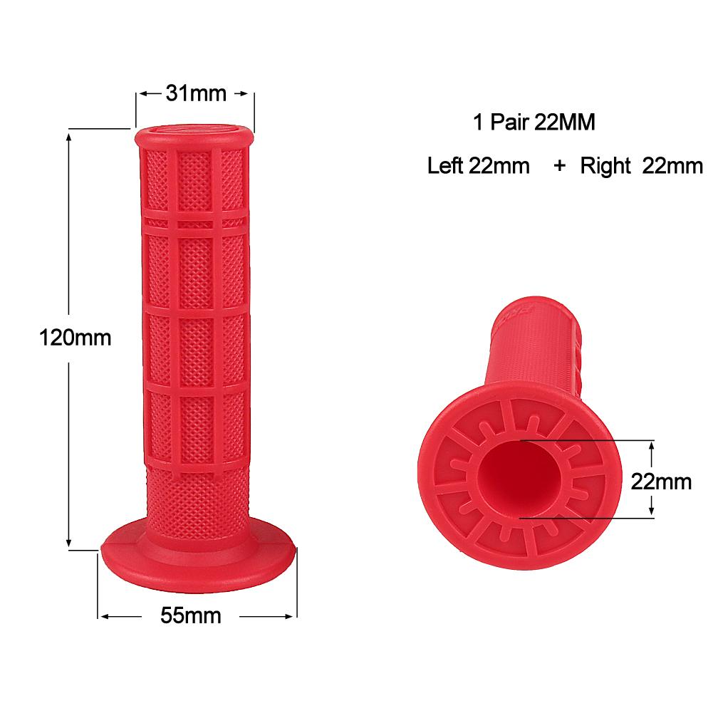 1 Pair 22mm left and Right Handlebar Grips For kawasaki KFX KLF KSF KVF Bayou 50 80 90 220 250 360 400 450 650 700 750 ATV Quad