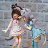 NEKOPARA 18CM Anime Cat Maid Figure - Chocolates Vanilla Cute PVC Collectible Static Doll Pretty Cat Style Model for Kids